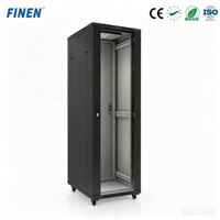 Armoire serveur sur pied de 19 pouces FINEN, vente en gros d'usine, avec porte en maille, PDU et roulettes pour centre de données IDC, CE ROHS OEM