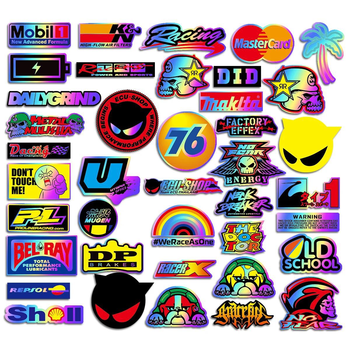 40 pegatinas de patrocinio - estilo colorido c