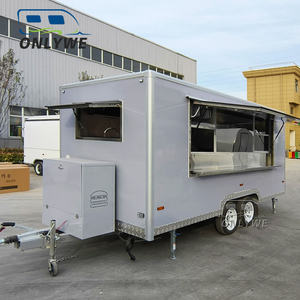 Onlywe Food Truck à vendre en Espagne, Conteneur maritime transformé en remorque alimentaire, Remorque alimentaire pour gyros, Remorque alimentaire avec réfrigérateur, Food Truck de 20 pieds - Product Image 3