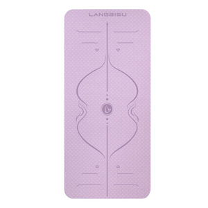 Tapis de yoga TPE transfrontalier, épaisseur 68 mm, antidérapant, absorbant les chocs, pour la remise en forme à domicile, rectangle, couleur unie - Product Image 4