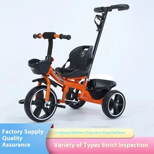 Triciclo Multifunzionale in Plastica per Bambini con Manubrio per Genitori e Cestino Portaoggetti per Giochi all'Aperto - Product Image 2