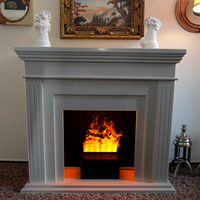 Cheminée électrique encastrable en métal de 36 cm avec flammes LED 3D, télécommande, économie d'énergie, effet vapeur d'eau pour la décoration de la maison