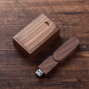 Boîte cadeau en bois avec couvercle coulissant, boîtes en bois USB pour amis, partenaires commerciaux, photographes - Product Image 3
