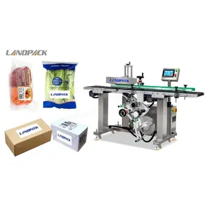 Plastic Bag Bottle Top And Bottom Sticker Label Applicator Labeling Machinery Machine