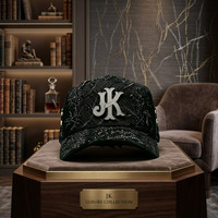 Gorras de Béisbol Deportivas de 5 Paneles con Logotipo Personalizado, Gorras Negras con Relieve Ajustables, Gorras AB