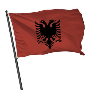 Consegna rapida 2024 tazza europea promozione personalizzata 100% bandiera nazionale <span class=keywords><strong>Albania</strong></span> in poliestere 3 x5ft - Product Image 1