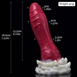 NNSX Dicker Dildo Natürliches Biegen Anal Spielzeug Swirly Patterns Größere und kleinere Silikon Vagina Mit Saugnapf Adult Games SexToy - Product Image 6