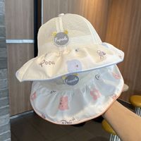 Sombrero de Sol para Bebés, Venta al por Mayor de Fábrica, Transpirable, de Malla, con Ala Ancha, para Viajes al Aire Libre, Protección Solar, Cómodo, Gorra de Sombra para Niños