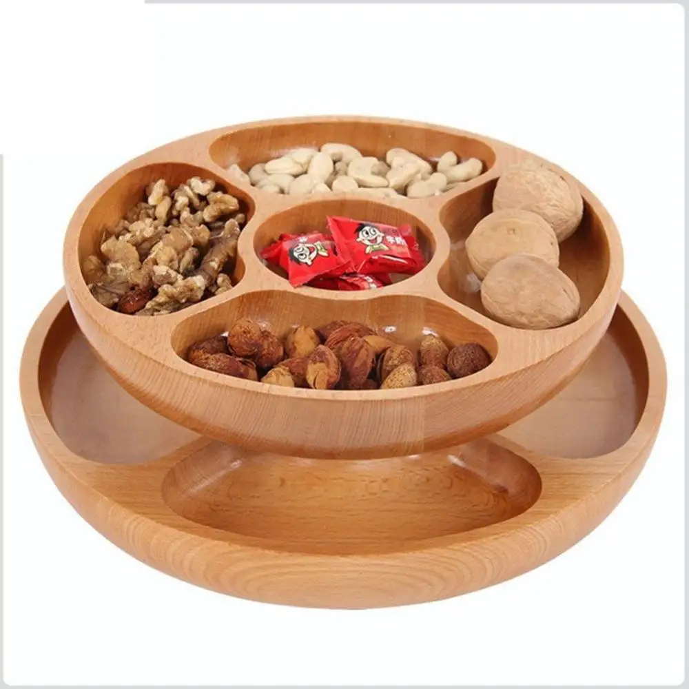 High-End Factory Direct Nut Candy Box Dried Fruit Tray Snack Tray Elegant Fruit Tray for Living Room Dishes & Plates