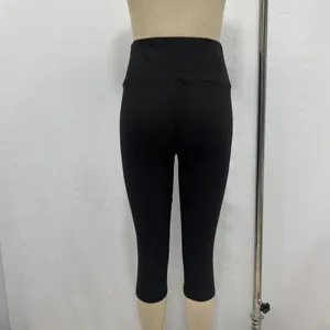 Leggings capri de cintura alta para mujer, pantalones cortos, suaves, Regular, talla grande, 2021