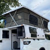 Tente de toit escamotable en aluminium pour pick-up, tente de camping à coque souple avec auvent