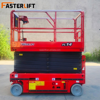 Nouvelle plateforme élévatrice à ciseaux hydraulique électrique rapide, capacité de charge 320 kg, hauteur de levage 10-16 m, empattement 1520 mm, temps de levage 150/120 secondes