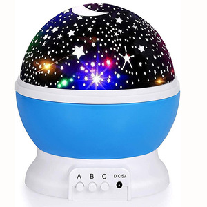 Lampe de nuit pour décoration d'intérieur Projecteur de ciel étoilé LED Rotation de la lune Batterie 220V RVB Lumière boule magique en cristal coloré - Product Image 6
