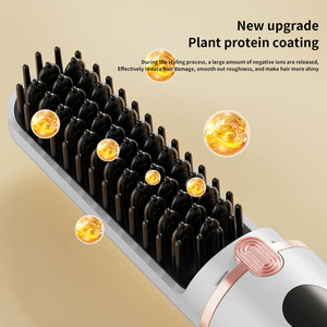 Al por mayor, nuevo peine y tabla de aluminio para alisar el cabello con carga inalámbrica, mini alisador de cabello compacto con iones negativos, seguro para - Product Image 5