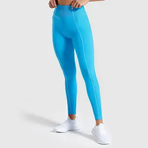 custom private label fitness yoga seamless ribbed activewear leggings jogging pants for women