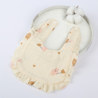 Meilleurs bavoirs pour bébé à volants de couleur claire, doux, respirants et confortables en coton mousseline pour nouveau-né