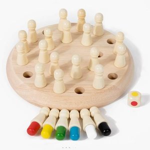 Juego de ajedrez educativo de memoria para niños, juego de mesa de madera para padres y bebés, ayuda a mejorar la memoria cerebral y la concentración - Product Image 1