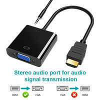 Adaptateur HDMI vers VGA mâle vers femelle Offre Spéciale, convertisseur de câble HDTV pour PC portable tablette