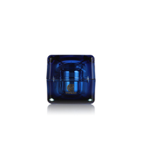 Vente en gros de pots de crème pour le visage en acrylique transparent bleu carré de luxe de 30 g pour emballages cosmétiques en plastique
