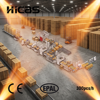 Usine de fabrication de palettes en bois automatique Saifan SF1000 - Ligne complète d'assemblage et de superposition avec système de contrôle PLC de 64,2 kW