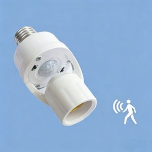Portalámparas inteligente E27 ajustable 110V/220V, sensor de movimiento con encendido/apagado automático, portalámparas con sensor de movimiento - Product Image 1