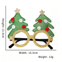 Lunettes décoratives de Noël flocon de neige rouge, accessoire photo festif pour réunions de famille, soirées costumées et événements de fin d'année au bureau
