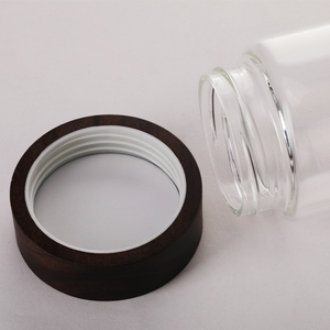 Barattolo in Vetro Borosilicato per Alimenti con Coperchio in Legno di <span class=keywords><strong>Acacia</strong></span>, Contenitore Ermetico da Cucina per <span class=keywords><strong>Miele</strong></span>, Caffè, Tè, Cereali, Pasta - Product Image 6