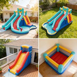 Château gonflable commercial durable et coloré pour une esthétique visuelle emblématique dans les sites de divertissement - Product Image 6