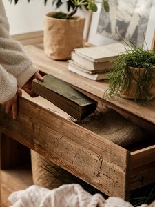 Stile tranquillo massello legno di pino vecchio armadio rettangolare ingresso vuoto Vintage parete decorativa famiglia soggiorno <span class=keywords><strong>mobili</strong></span> - Product Image 4