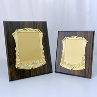 Plaque Métallique Personnalisée Or Argent Noir Plaque en Bois Certificat MH-NJ0598