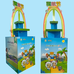 Point de vente en carton ondulé personnalisé pour supermarché, présentoir, présentoir, bacs à ordures en carton rond - Product Image 2