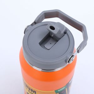 Custom 1.2L 1200Ml Large Capacity 304 Stainless Steel Vacuum Insulated Outdoor Water <b>Bottle</b> Ice Bucket Tumbler With Straw Handle - Product Image 3