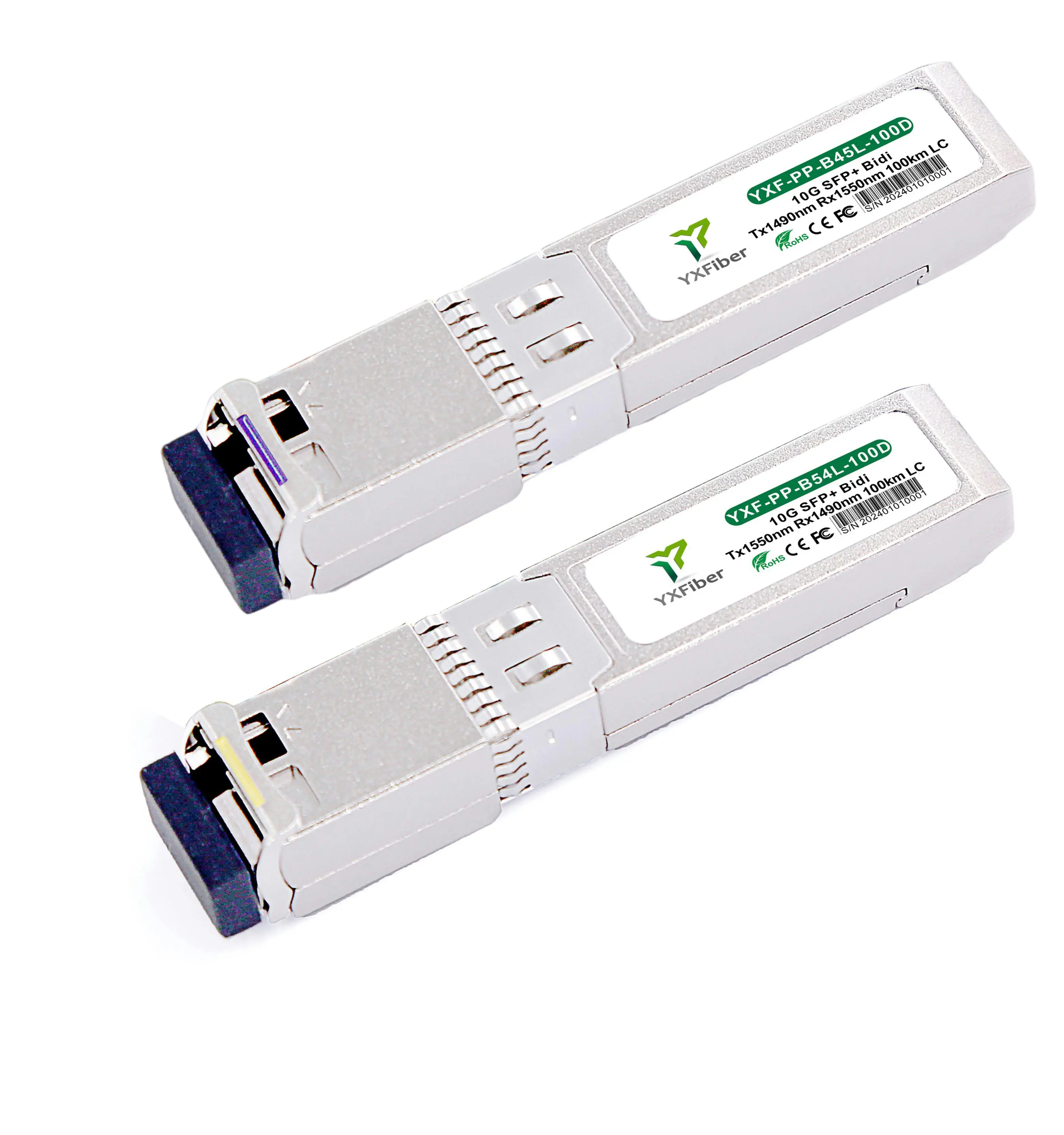 SFP + BIDI 10G 100กม. 1490nm/1550nm LC DDM โมดูล SFP BIDI 100กม.