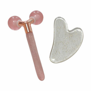 Juego de rodillo facial 3D de resina y gua sha para el cuidado de la piel, precio económico al por mayor - Product Image 5