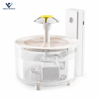Fontaine à eau pour animaux de compagnie avec bec en forme de fleur et plateau imitation bois, fontaine à eau automatique pour chat et chien, rechargeable par USB