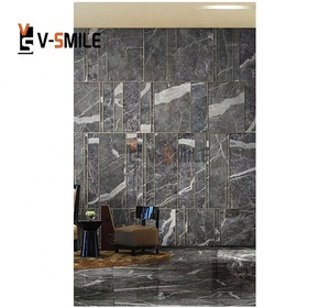 Azulejo de mármol gris <span class=keywords><strong>Carso</strong></span> de decoración de suelo natural para decoración de oficina y salón azulejos de Arte Moderno - Product Image 4