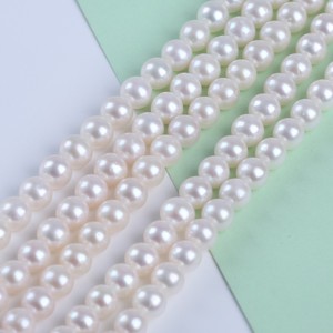 Perles d'eau douce Zhuji Source Aquaculture, 6-7 mm, diverses qualités, brillantes, pour colliers DIY, perles d'eau douce naturelles en vrac pour la vente en gros - Product Image 3