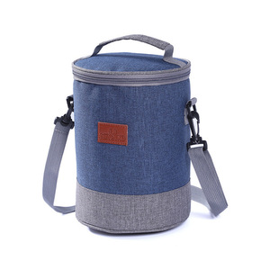Round Thermal Insulation Lunch Bag for Women Kids Picnic Bento Box Cooler Tote Bags Food Carrier Storage Container Handbag - Product Image 1