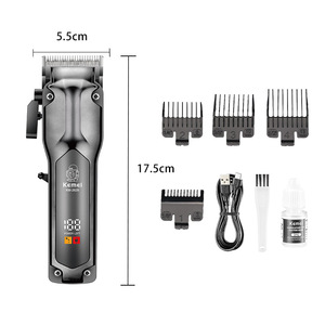 Tondeuse à cheveux numérique Kemei Km-2629, longueur 17,5 cm, charge USB, forte puissance 7000-9000 tr/min, pour hommes - Product Image 1