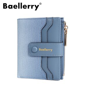 กระเป๋าสตางค์ใบเล็กสำหรับผู้หญิง Baellerry สีขาวนวล พร้อมตัวล็อคแบบกดและช่องใส่บัตรแบบซิป ใช้ได้ทุกวัน - Product Image 5
