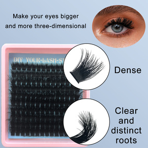 Grupos <span class=keywords><strong>de</strong></span> <span class=keywords><strong>Pestañas</strong></span> Gruesas Personalizadas con Logotipo, 60D 120D 160D 180D, 10-18 mm, <span class=keywords><strong>Pestañas</strong></span> Individuales con Efecto Wispy, Mega Volumen, Extensiones <span class=keywords><strong>de</strong></span> <span class=keywords><strong>Pestañas</strong></span> en Grupo D - Product Image 2