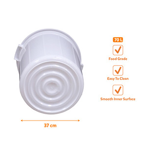 70L PP Food Grade Water Storage <b>Bucket</b> <b>with</b> <b>Lid</b> Durable Smooth Inner Surface Eco-Friendly Lightweight for Home Kitchen Use - Product Image 3