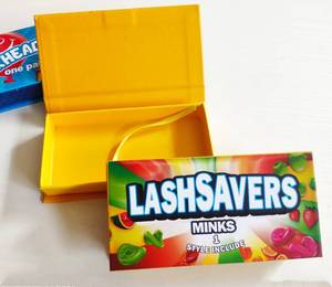 Cute LASHSAVERS Boxes Cases Custom Lashbox Packaging Box Sweet Candy Lashsaver Cases