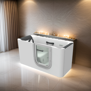 <span class=keywords><strong>Vasca</strong></span> <span class=keywords><strong>da</strong></span> <span class=keywords><strong>Bagno</strong></span> Moderna Rettangolare 1,65m <span class=keywords><strong>in</strong></span> Acrilico e <span class=keywords><strong>Acciaio</strong></span> Inox per Disabili e Anziani con Funzione Massaggio e Scarico - Product Image 1