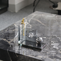 Nouveaux produits de décoration intérieure, décorations murales d'art moderne, décorations de bureau en cristal, ornement de bureau en cristal + métal de luxe
