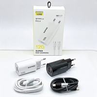 Cargador Rápido USB Tipo C de 120W con Enchufe EU/US, Adaptador de Pared GaN con Carga Rápida USB-C PD, Cargador de Viaje Tipo-C para Teléfono Móvil