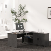 Moderno Manager scrivania da ufficio rettangolare angolo tavolo Computer con armadio per CEO/capo-Premium mobili da ufficio