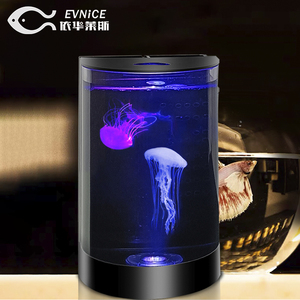 2.8L OEM Tabletop pequeno criativo tanque Goldfish Medusa pequenos peixes aquário ornamental - Product Image 4