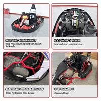 Control Remoto Opcional, 5 Horas de Tiempo de Carga, Estructura Resistente para Negocios de Alquiler, Kart con Control Remoto