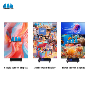 Pantalla LED Plegable para Interiores, Pantalla <span class=keywords><strong>Electrónica</strong></span> Trifold a Todo Color, Tótem Publicitario Móvil, Cartel LED - Product Image 1